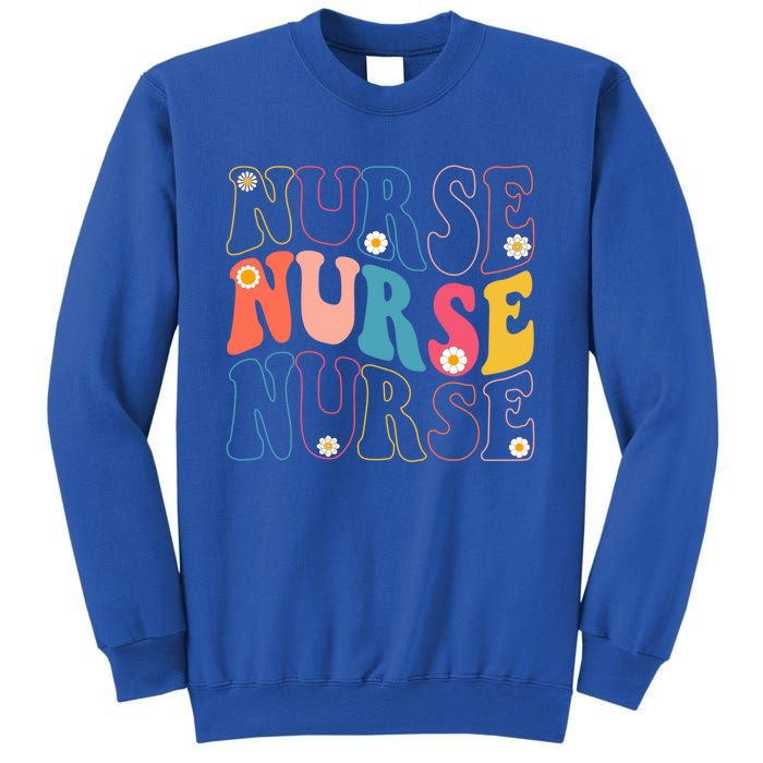 Groovy Nurse Gift School Nurse Rn Icu Er Pediatric Gift Sweatshirt