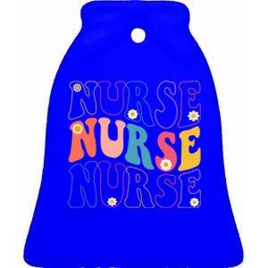 Groovy Nurse Gift School Nurse Rn Icu Er Pediatric Gift Ceramic Bell Ornament