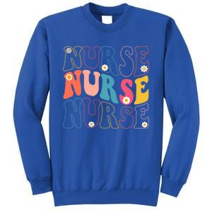 Groovy Nurse Gift School Nurse Rn Icu Er Pediatric Gift Tall Sweatshirt