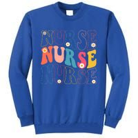 Groovy Nurse Gift School Nurse Rn Icu Er Pediatric Gift Tall Sweatshirt