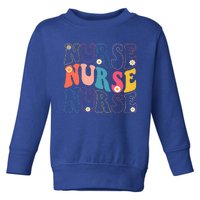 Groovy Nurse Gift School Nurse Rn Icu Er Pediatric Gift Toddler Sweatshirt