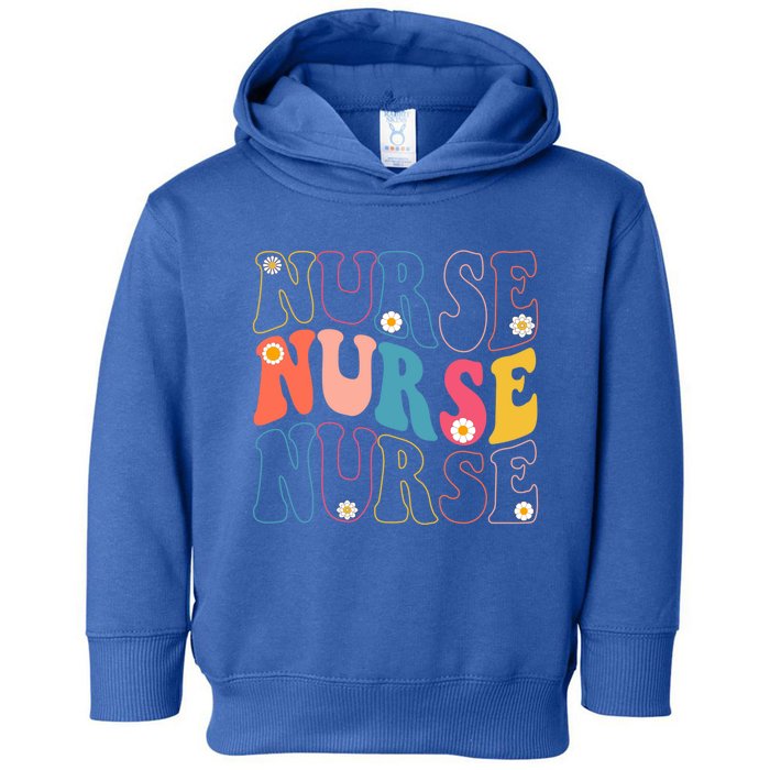 Groovy Nurse Gift School Nurse Rn Icu Er Pediatric Gift Toddler Hoodie