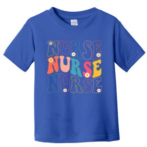 Groovy Nurse Gift School Nurse Rn Icu Er Pediatric Gift Toddler T-Shirt