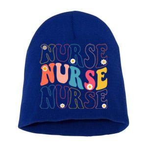 Groovy Nurse Gift School Nurse Rn Icu Er Pediatric Gift Short Acrylic Beanie