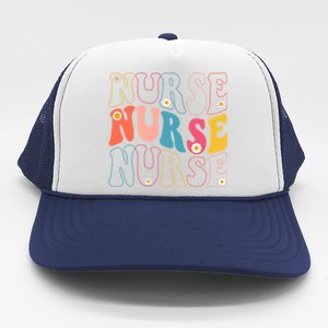 Groovy Nurse Gift School Nurse Rn Icu Er Pediatric Gift Trucker Hat