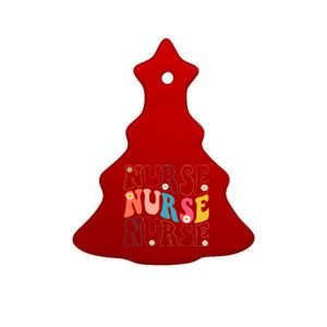 Groovy Nurse Gift School Nurse Rn Icu Er Pediatric Gift Ceramic Tree Ornament