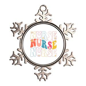 Groovy Nurse Gift School Nurse Rn Icu Er Pediatric Gift Metallic Star Ornament