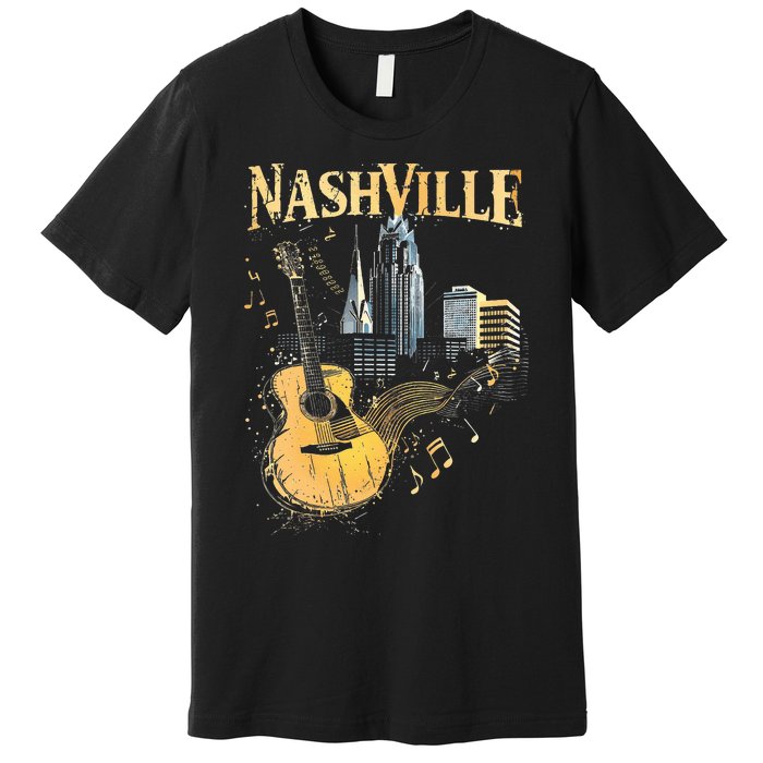 Guitar Nashville Premium T-Shirt