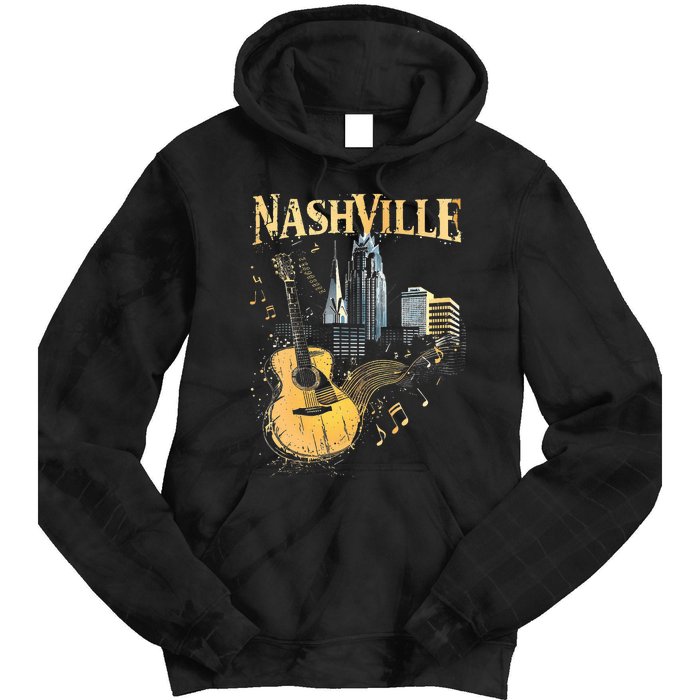 Guitar Nashville Tie Dye Hoodie