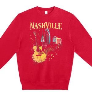 Guitar Nashville Premium Crewneck Sweatshirt