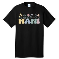 Groovy Nani Grandmother Flowers Nani Grandma Tall T-Shirt