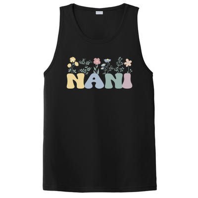 Groovy Nani Grandmother Flowers Nani Grandma PosiCharge Competitor Tank