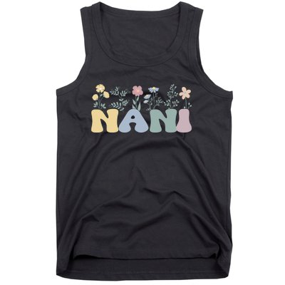 Groovy Nani Grandmother Flowers Nani Grandma Tank Top