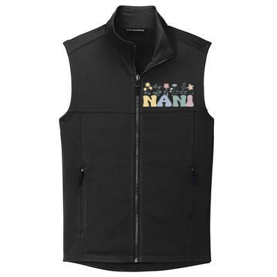 Groovy Nani Grandmother Flowers Nani Grandma Collective Smooth Fleece Vest