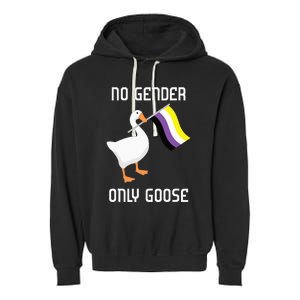 Goose No Gender Pride Flag Lgbtq Gay Garment-Dyed Fleece Hoodie