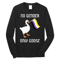 Goose No Gender Pride Flag Lgbtq Gay Long Sleeve Shirt