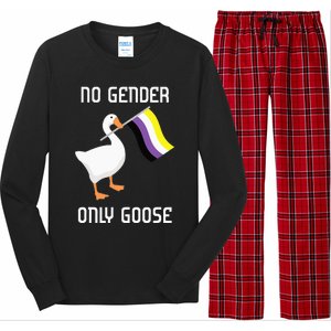 Goose No Gender Pride Flag Lgbtq Gay Long Sleeve Pajama Set