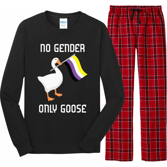 Goose No Gender Pride Flag Lgbtq Gay Long Sleeve Pajama Set