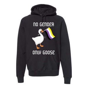 Goose No Gender Pride Flag Lgbtq Gay Premium Hoodie