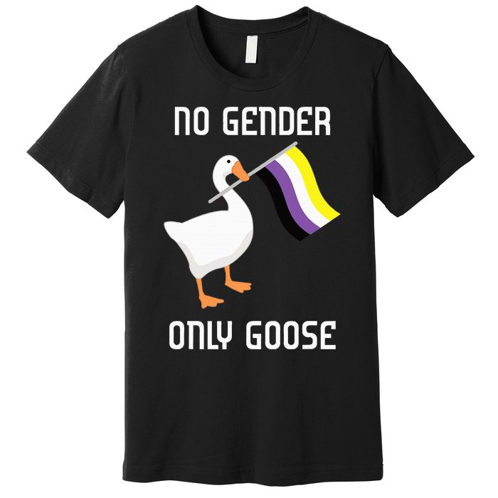 Goose No Gender Pride Flag Lgbtq Gay Premium T-Shirt