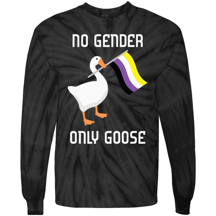 Goose No Gender Pride Flag Lgbtq Gay Tie-Dye Long Sleeve Shirt