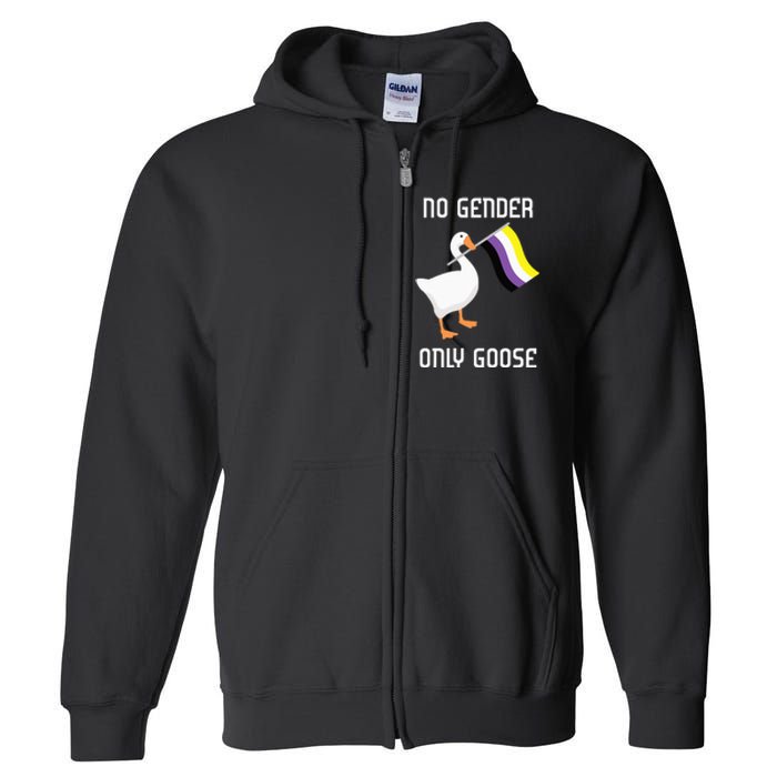 Goose No Gender Pride Flag Lgbtq Gay Full Zip Hoodie