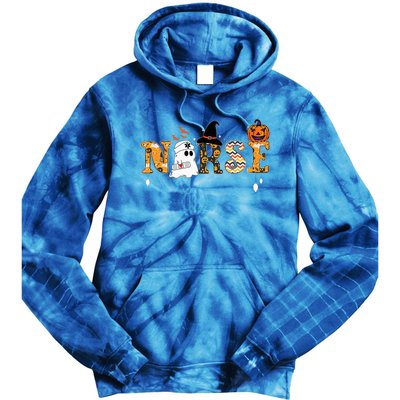 Ghost Nurses Halloween Crew Funny Costume Tie Dye Hoodie