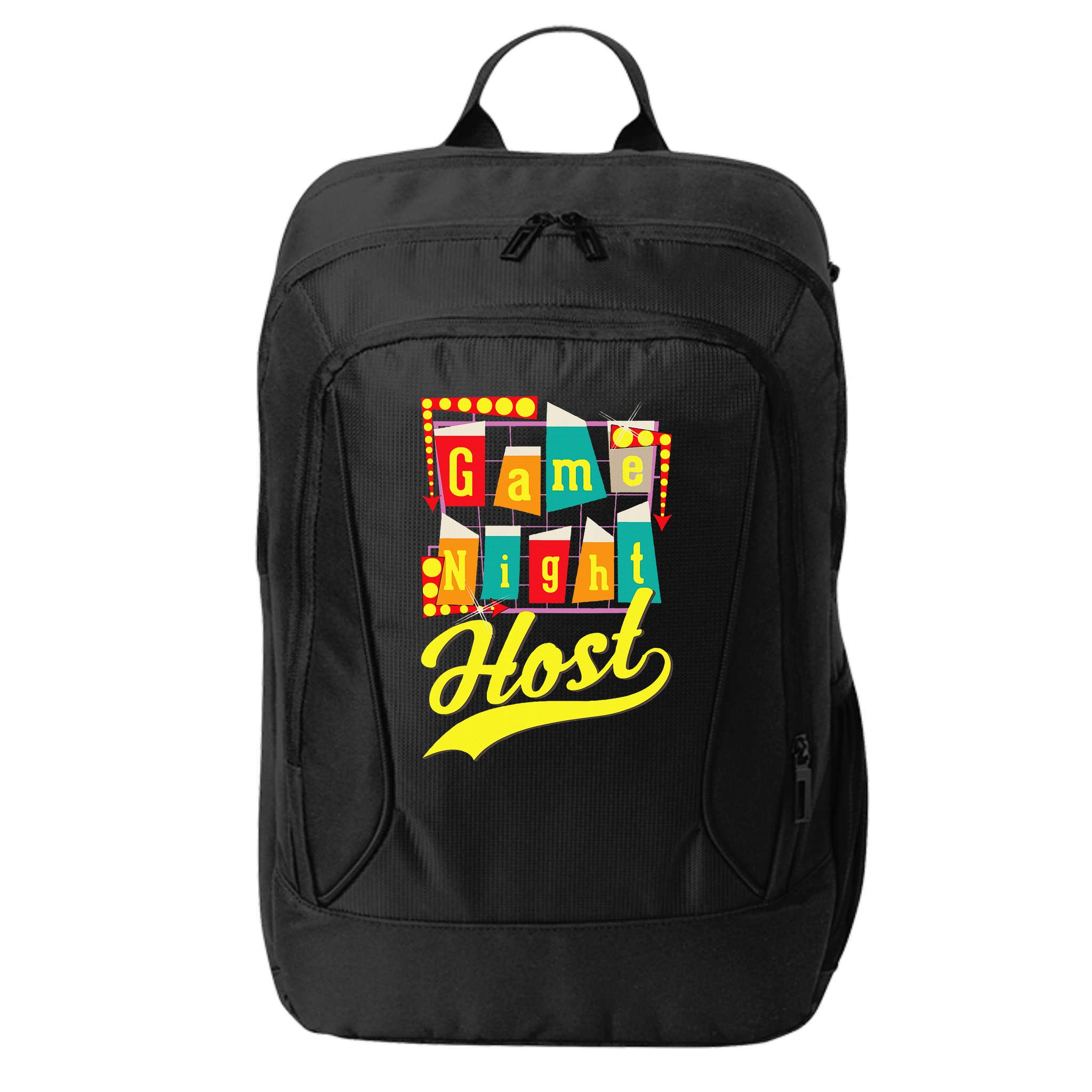 Game Night Host Family Board Game Trivia Night City Backpack
