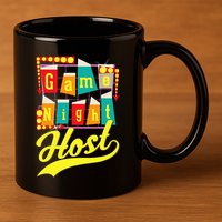 Game Night Host Family Board Game Trivia Night 11oz C Handle Ceramic Mug