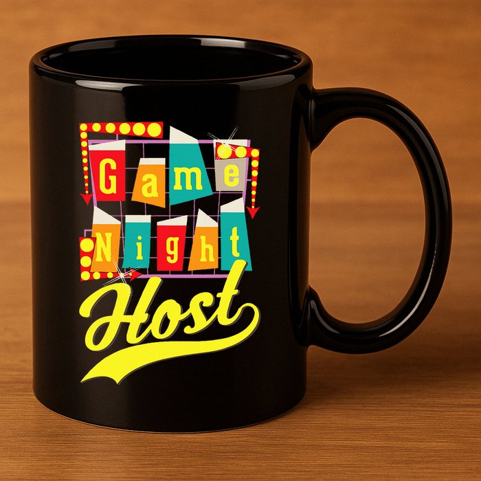 Game Night Host Family Board Game Trivia Night 11oz C Handle Ceramic Mug