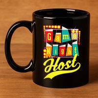 Game Night Host Family Board Game Trivia Night 11oz C Handle Ceramic Mug