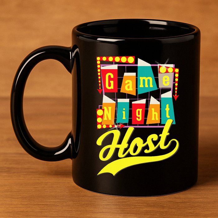 Game Night Host Family Board Game Trivia Night 11oz C Handle Ceramic Mug