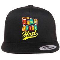 Game Night Host Family Board Game Trivia Night Flat Bill Trucker Hat