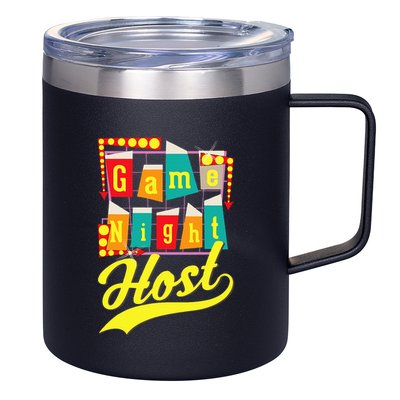 Game Night Host Family Board Game Trivia Night 12oz Stainless Steel Coffee Mug