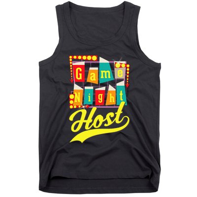 Game Night Host Family Board Game Trivia Night Tank Top