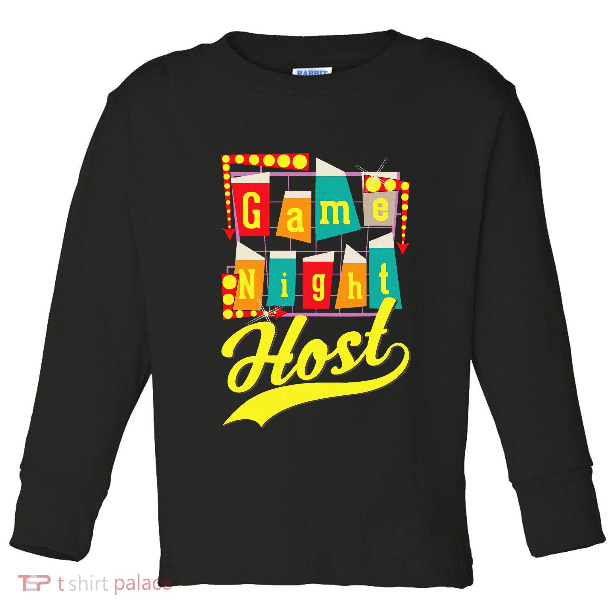 Game Night Host Family Board Game Trivia Night Toddler Long Sleeve Shirt