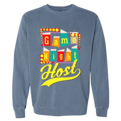 Game Night Host Family Board Game Trivia Night Garment-Dyed Sweatshirt