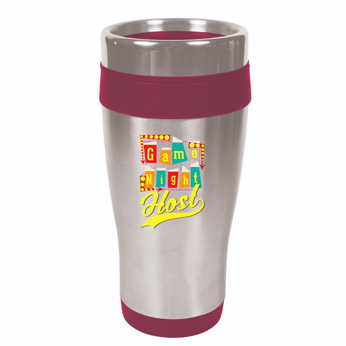 Game Night Host Family Board Game Trivia Night 16oz Travel Tumbler