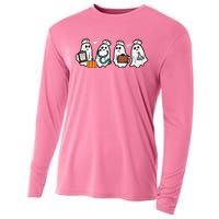 Ghost Nurses Halloween Crew Funny Costume Cooling Performance Long Sleeve Crew