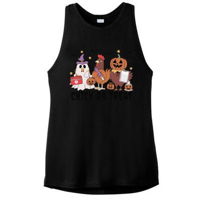 Ghost Nurse Halloween Chick Or Treat Er Nurse Spooky Nurse Ladies PosiCharge Tri-Blend Wicking Tank