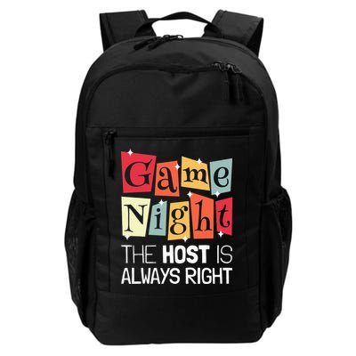 Game Night Host I The Host Is Always Right I Game Night Daily Commute Backpack