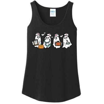 Ghost Nurses Halloween Crew Funny Costume Scrub Ladies Essential Tank