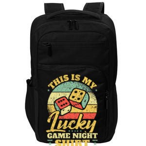 Game Night Host I Lucky Board Game Night Impact Tech Backpack