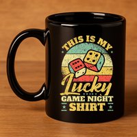 Game Night Host I Lucky Board Game Night 11oz C Handle Ceramic Mug