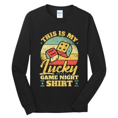 Game Night Host I Lucky Board Game Night Tall Long Sleeve T-Shirt