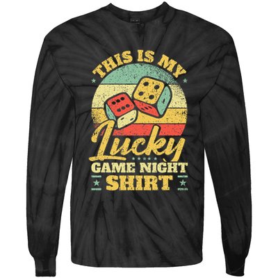 Game Night Host I Lucky Board Game Night Tie-Dye Long Sleeve Shirt