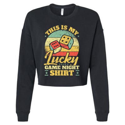 Game Night Host I Lucky Board Game Night Cropped Pullover Crew