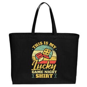 Game Night Host I Lucky Board Game Night Cotton Canvas Jumbo Tote