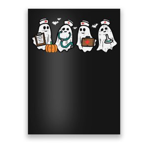 Ghost Nurses Halloween Crew Funny Costume Scrub Top Wo Poster