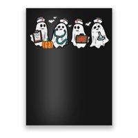 Ghost Nurses Halloween Crew Funny Costume Scrub Top Wo Poster